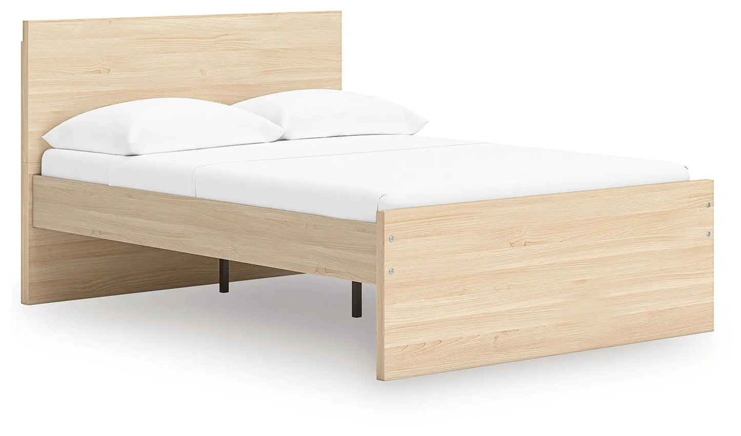 Onita Panel Platform Bed oak finish by Unique Piece Furniture on Tampa Home & Garden Store