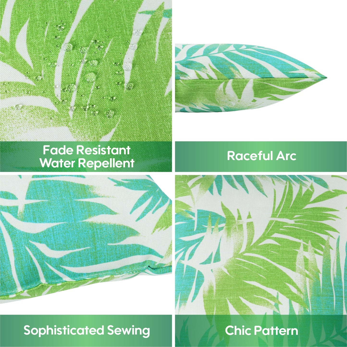 Pack of Two Waterproof Outdoor Throw Pillows