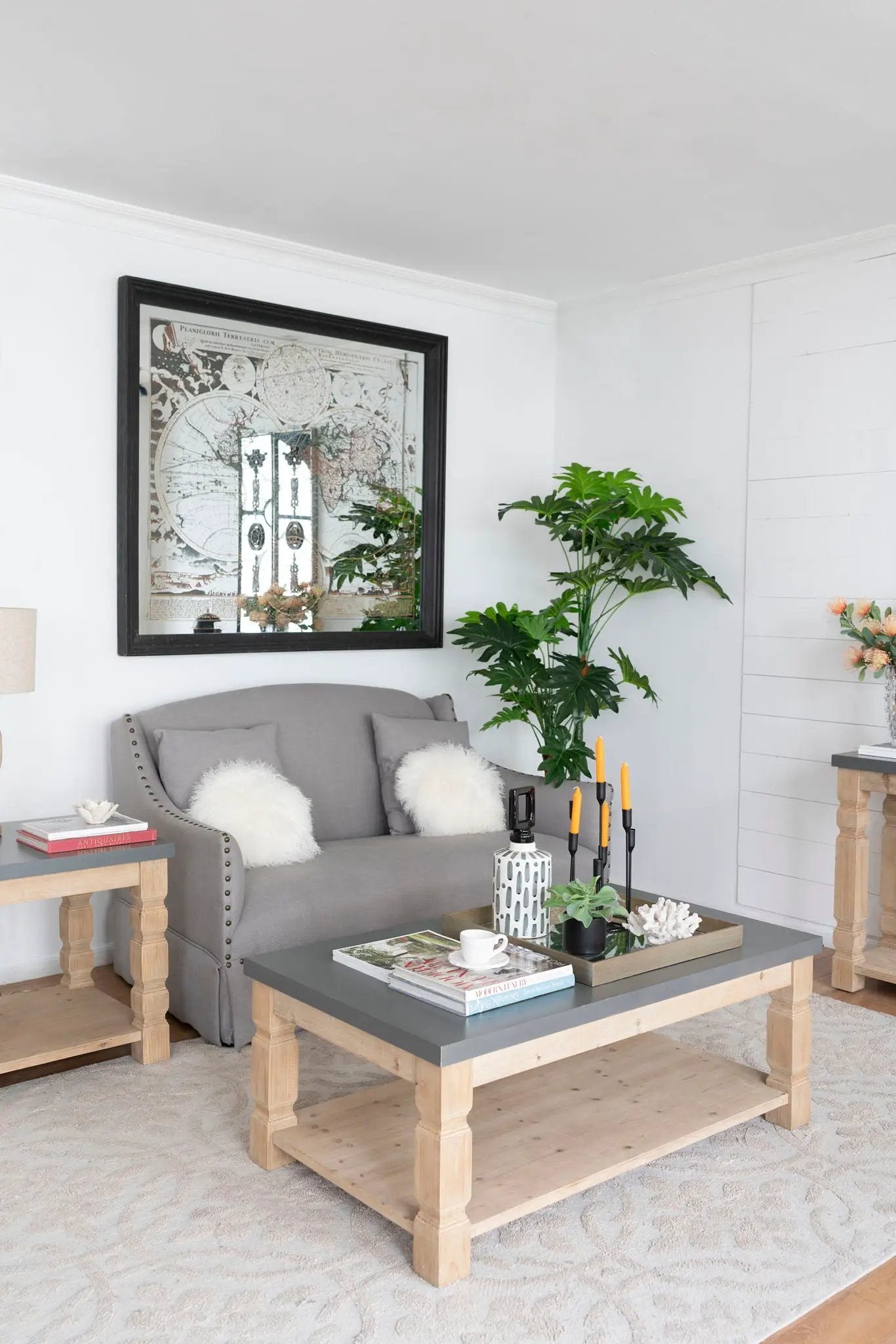 Rustic Modern Console Table With Concrete Top