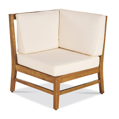 Perla 5 Pieces Outdoor Wood Patio Sofa Set