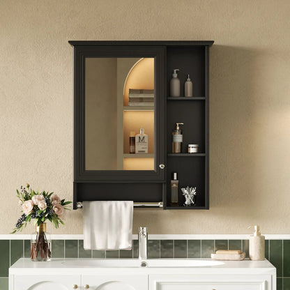 Modern 3 in 1 Mirror Cabinet and Towel Bar