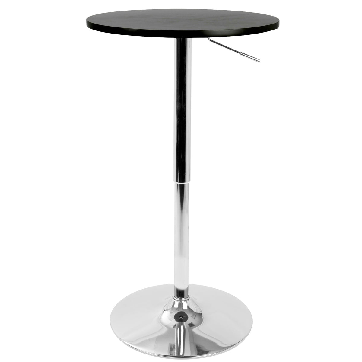 Adjustable round bar table with clear acrylic top and chrome pedestal base HouseOfZazla on Tampa Home & Garden Store