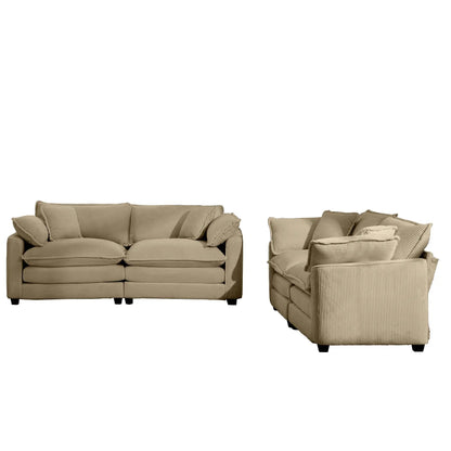 Elegant Sectional Sofa Set with Deep Seats