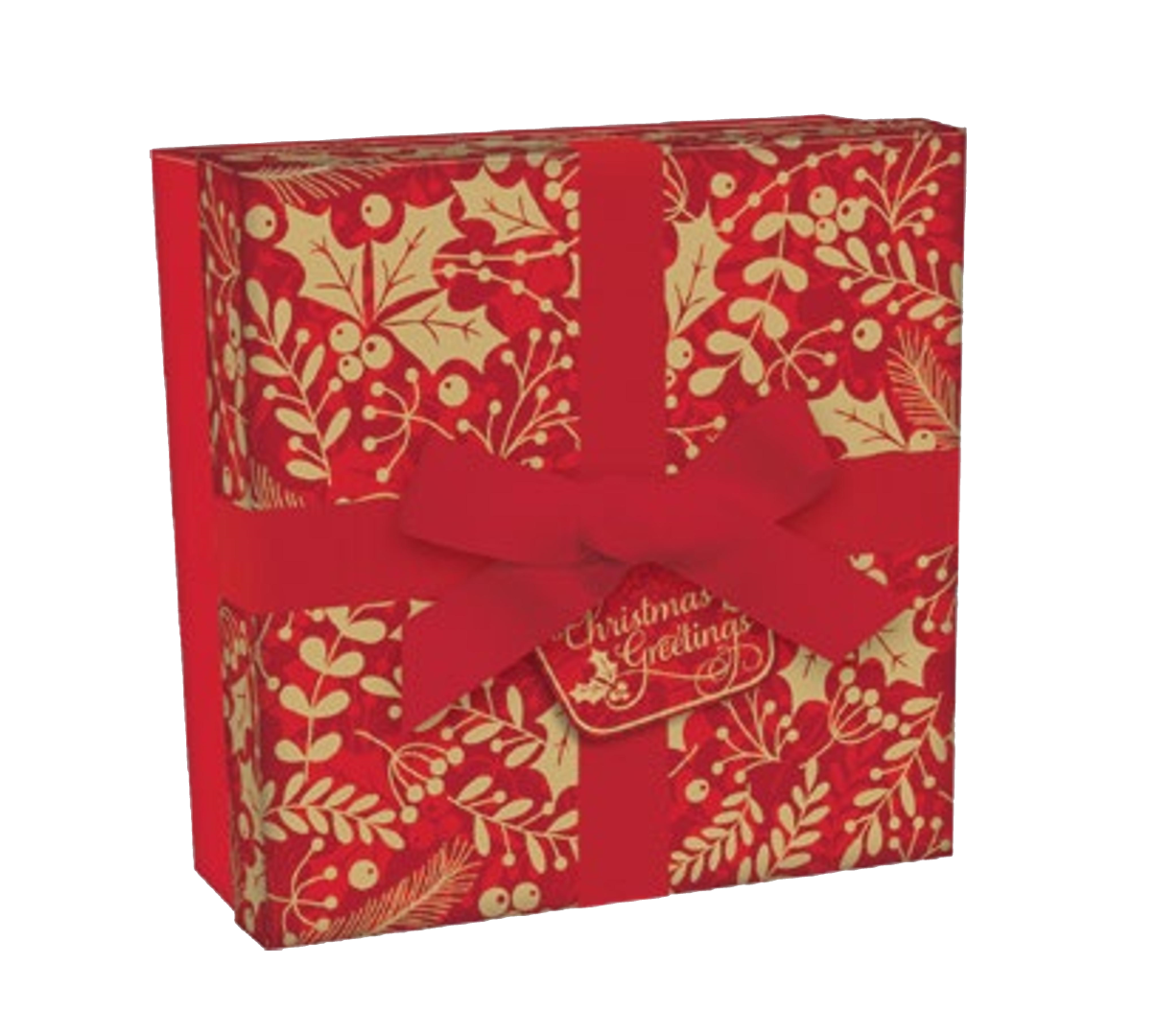 Boîte cadeau carrée avec ruban -