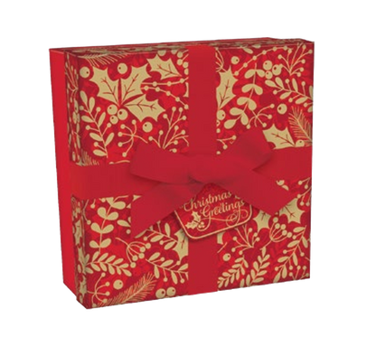 Boîte cadeau carrée avec ruban -