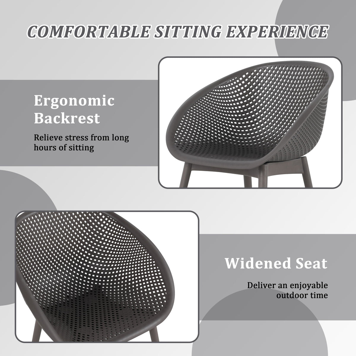 Modern Lounge Chair Set with All-Weather Polypropylene by HouseOfZazla, 3-piece outdoor set on Tampa Home & Garden Store