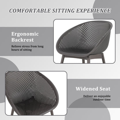 Modern Lounge Chair Set with All-Weather Polypropylene by HouseOfZazla, 3-piece outdoor set on Tampa Home & Garden Store
