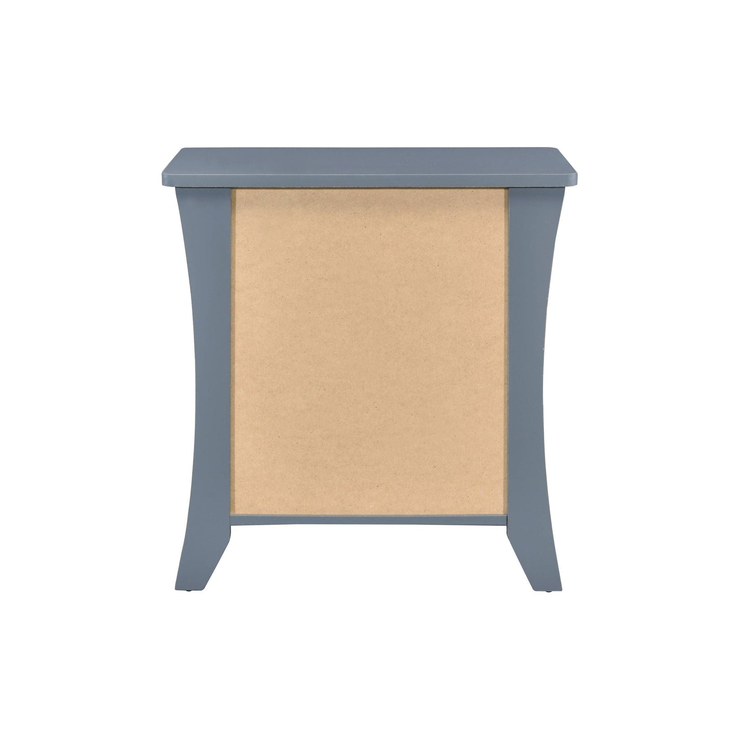 Colt Accent Table blue-gray frame with brown cardboard panel front, modern functional design on Tampa Home & Garden Store