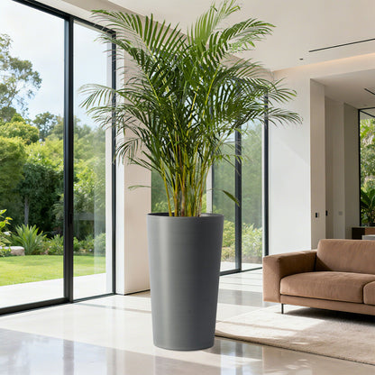 Planter For Outdoor HouseOfZazla gray planter with lush palm in modern living room by window on Tampa Home & Garden Store
