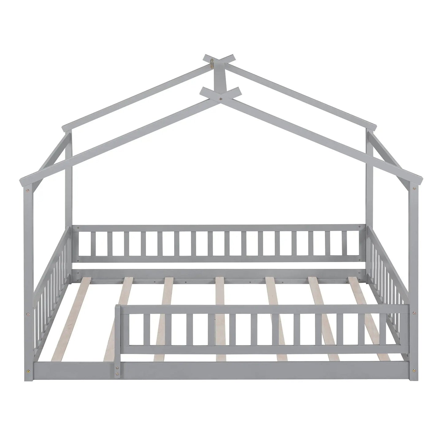 Bed House Bed Frame With Fence canopy bed gray wooden frame by Unique Piece Furniture on Tampa Home & Garden Store