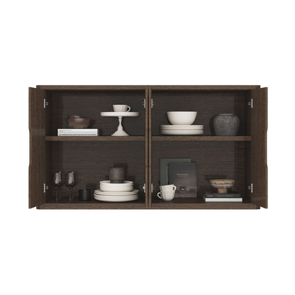 Rivington Sideboard by HouseOfZazla in dark wood with soft close and adjustable shelves on Tampa Home & Garden Store