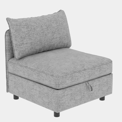 Modular Sofa Bed With Fabric And Hidden Storage