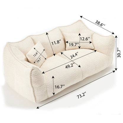 Comfortable Dual Beanbag Chair and Foam Core