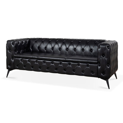 Modern 3 Seater Sofa with Square Arm and Cushion