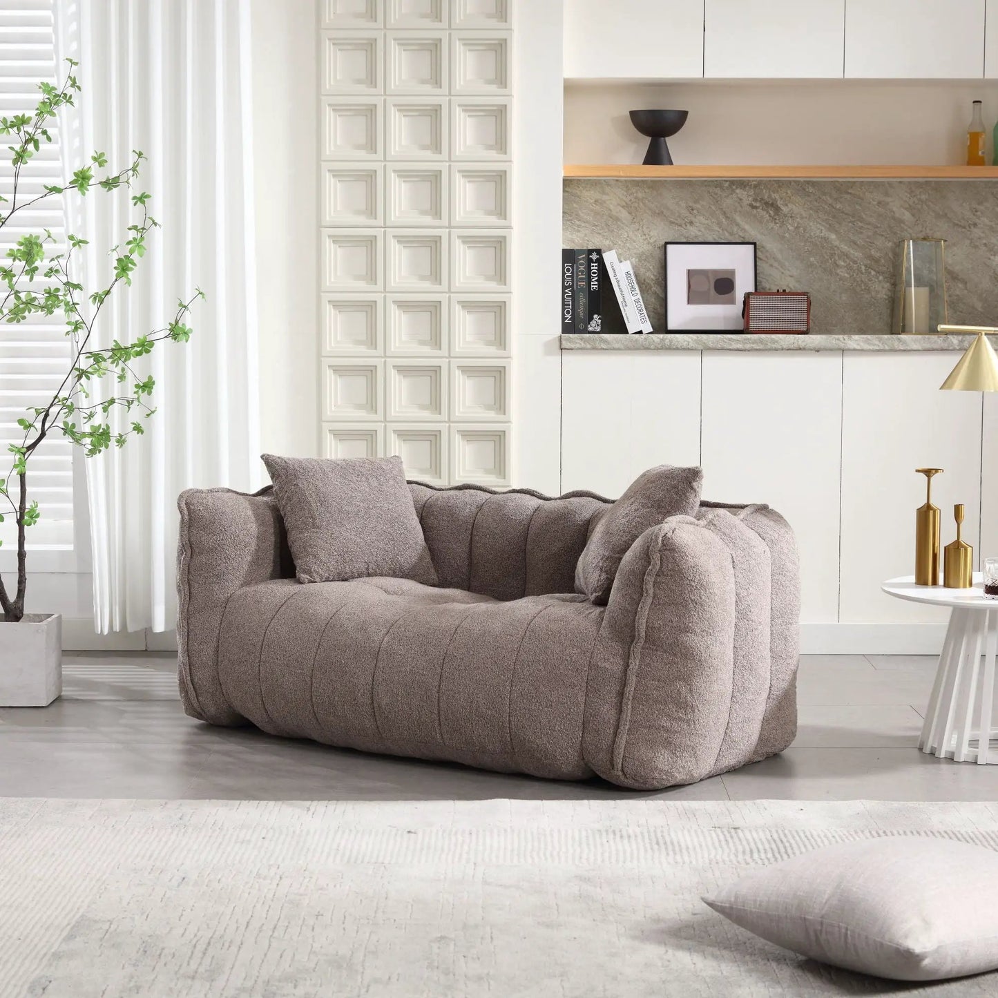 Cozy Beanbag Chair With Resilient Foam Core For 2