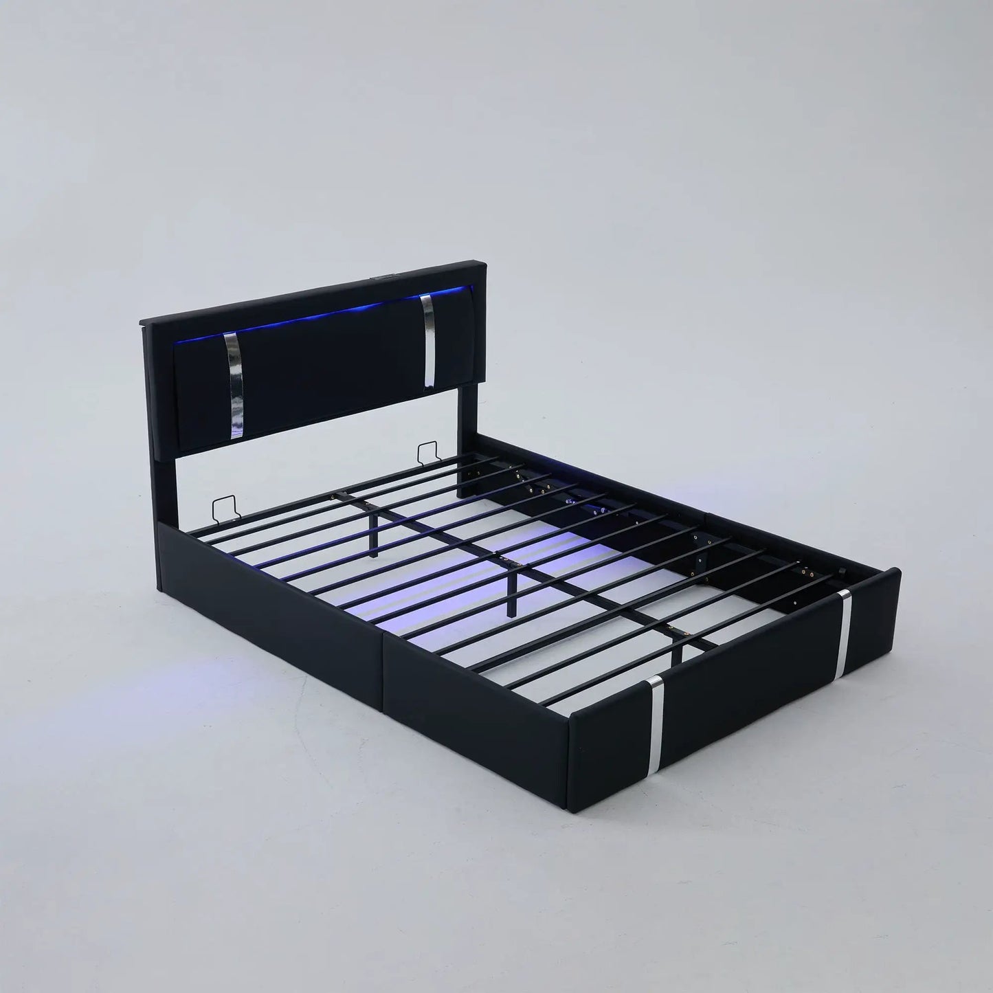 Upholstered Platform Bed Frame With Usb Charging