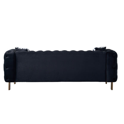 Modern Chesterfield Tufted Sofa and Metal Legs