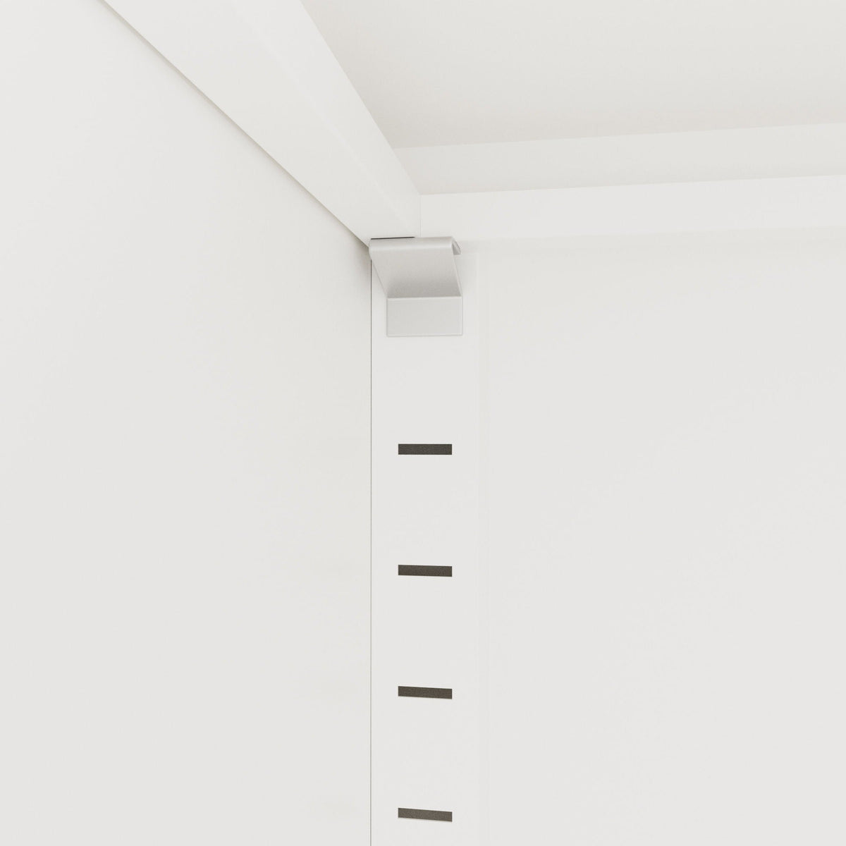 White steel garage storage cabinet door with a metal latch in a clean corner view on Tampa Home & Garden Store