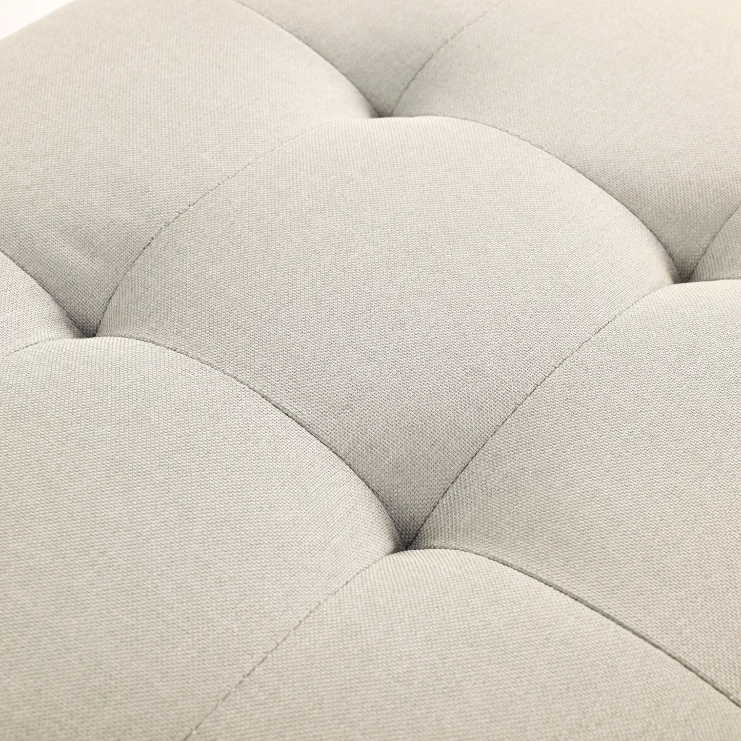 Upholstered Ottoman with Storage and Rivet Trim