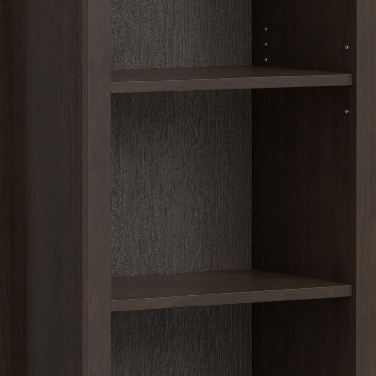 Amherst wooden bookcase with adjustable shelves in dark espresso, HouseOfZazla brand on Tampa Home & Garden Store