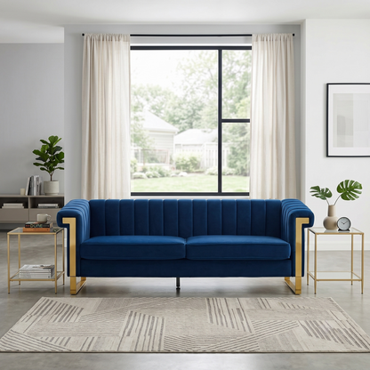 Black Velvet Chesterfield Sofa And Tufted Design