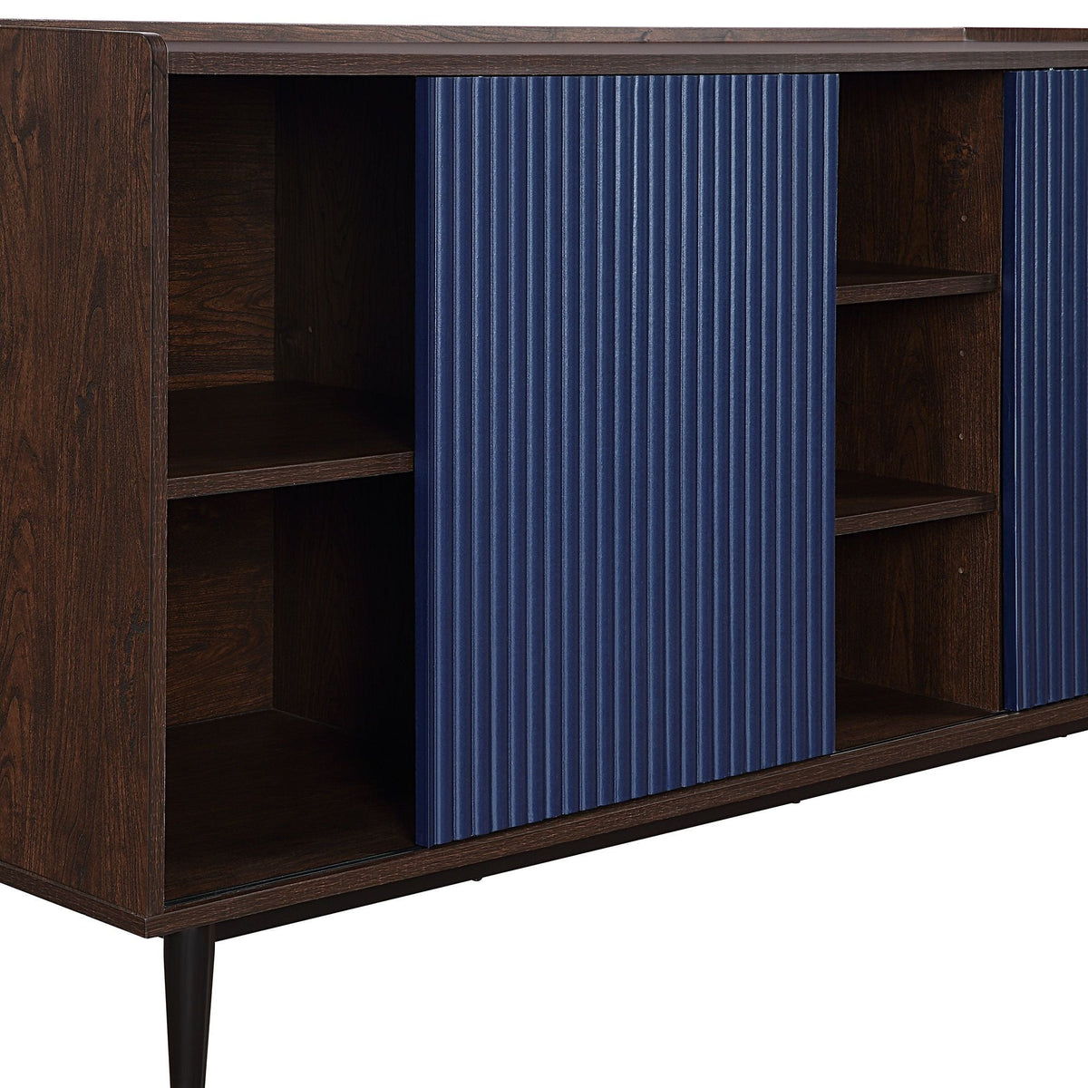 Fluted blue sideboard with adjustable storage by HouseOfZazla on Tampa Home & Garden Store