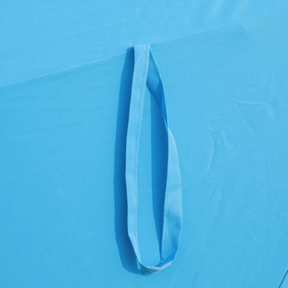 Double-Sided outdoor market umbrella fabric with tie strap in blue on Tampa Home & Garden Store