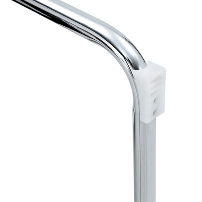 HouseOfZazla chair leg closeup chrome curved metal with white foot sturdy on Tampa Home & Garden Store
