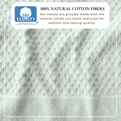 Cotton Diamond Waffle Weave Bath Towel Set
