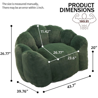 Lotus Style Compression Sofa Bean Bag Chair with Pull Ring, green by Unique Piece Furniture on Tampa Home & Garden Store