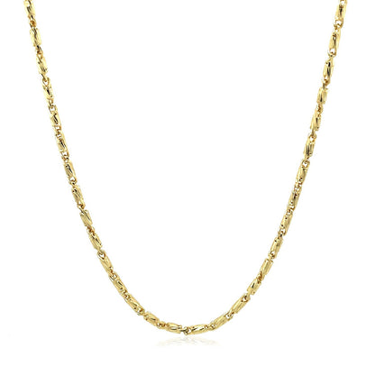 Diamond-cut fancy link necklace 14k yellow gold 1.5mm by Bids.com on Tampa Home & Garden Store