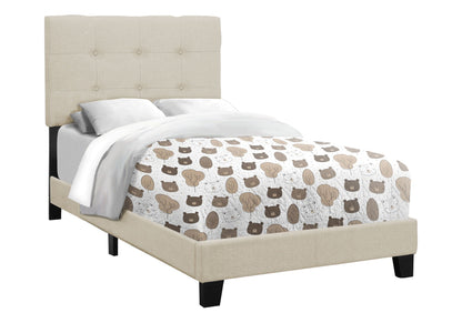 Transitional Upholstered Bed Frame and Headboard