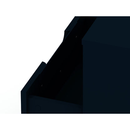 Rockefeller Nightstand with 1 drawer in dark navy, splayed-leg design, minimal hardware on Tampa Home & Garden Store