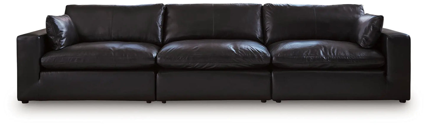 Emilia Sectional Sofa with Leather Accents