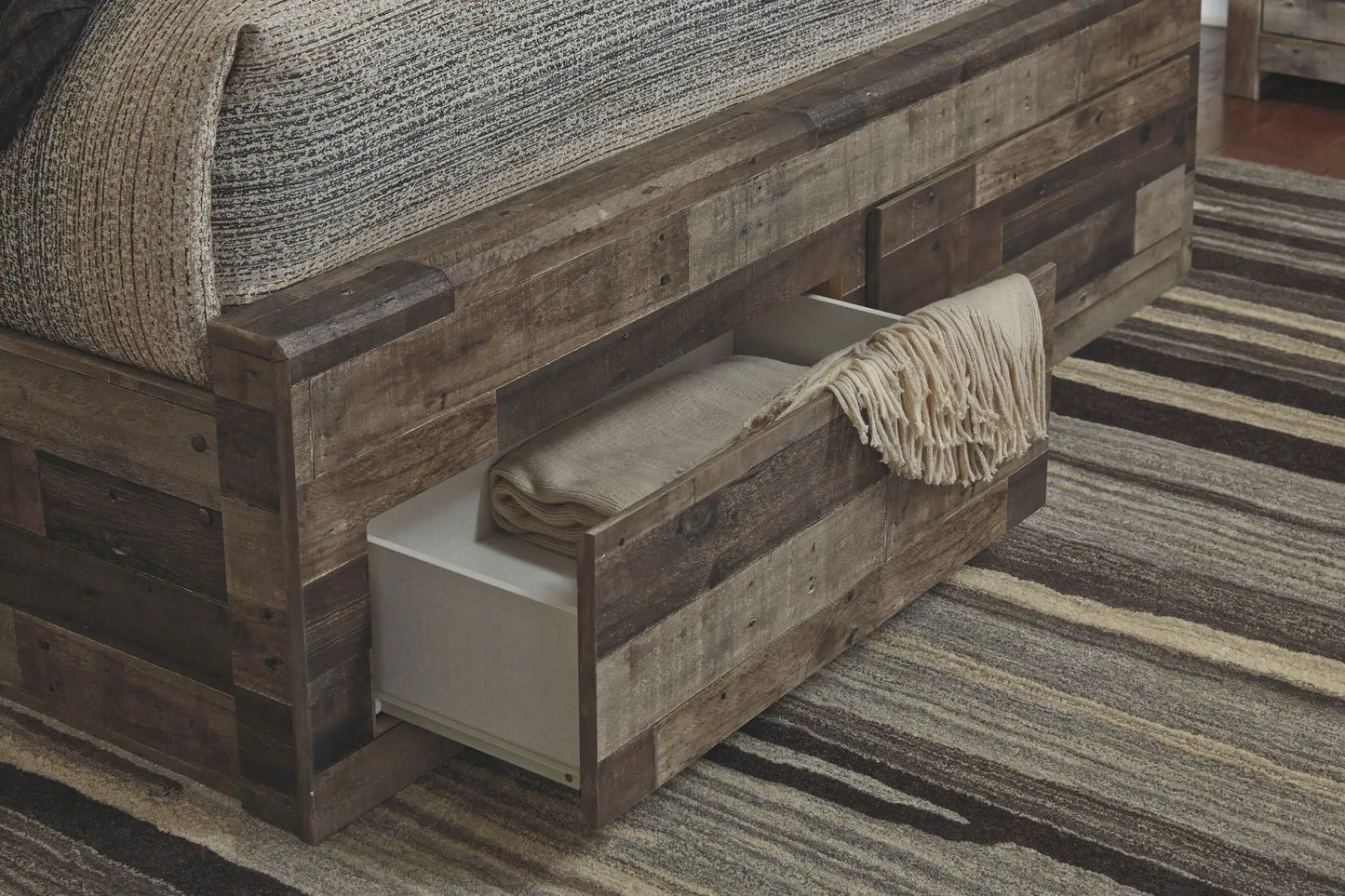 Derekson Panel Bedroom Set with Butcher Block