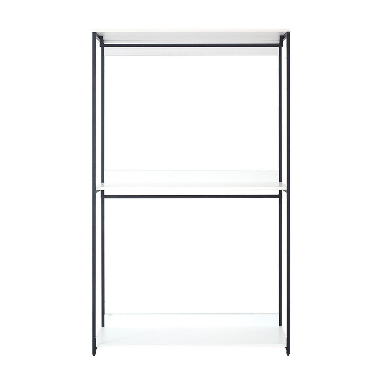 Walk-in closet wardrobe with adjustable shelves and powder-coated metal frame white HouseOfZazla on Tampa Home & Garden Store