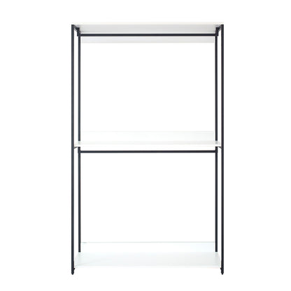 Walk-in closet wardrobe with adjustable shelves and powder-coated metal frame white HouseOfZazla on Tampa Home & Garden Store