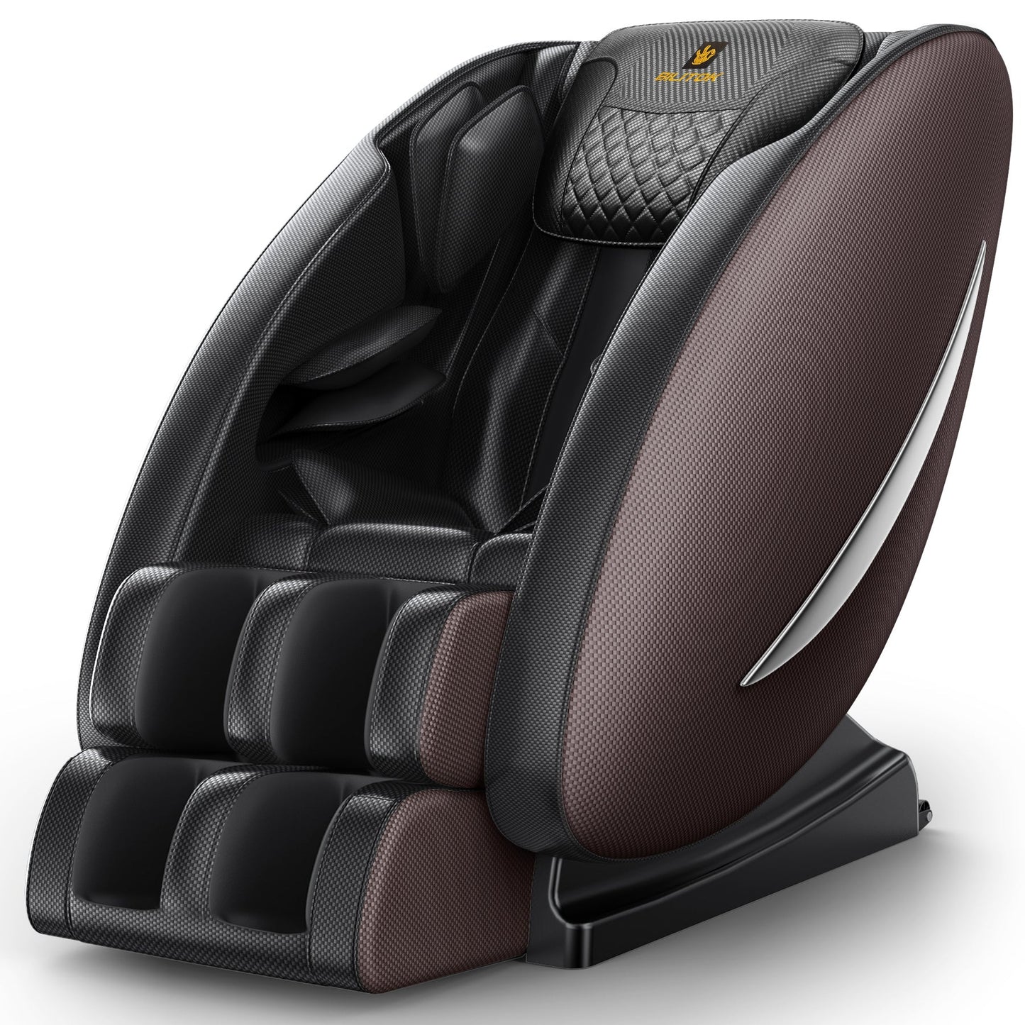 Massage chair recliner HouseOfZazla zero gravity air pressure brown upholstery on Tampa Home & Garden Store