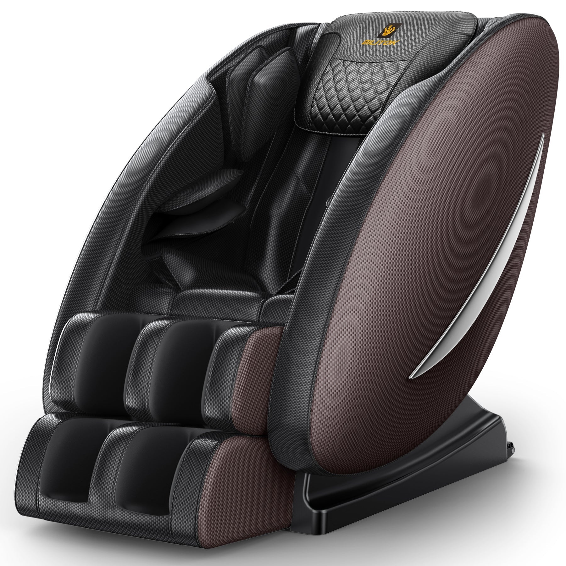 Massage chair recliner HouseOfZazla zero gravity air pressure brown upholstery on Tampa Home & Garden Store