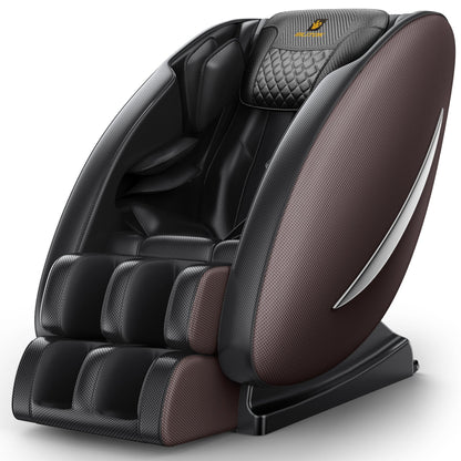 Massage chair recliner HouseOfZazla zero gravity air pressure brown upholstery on Tampa Home & Garden Store
