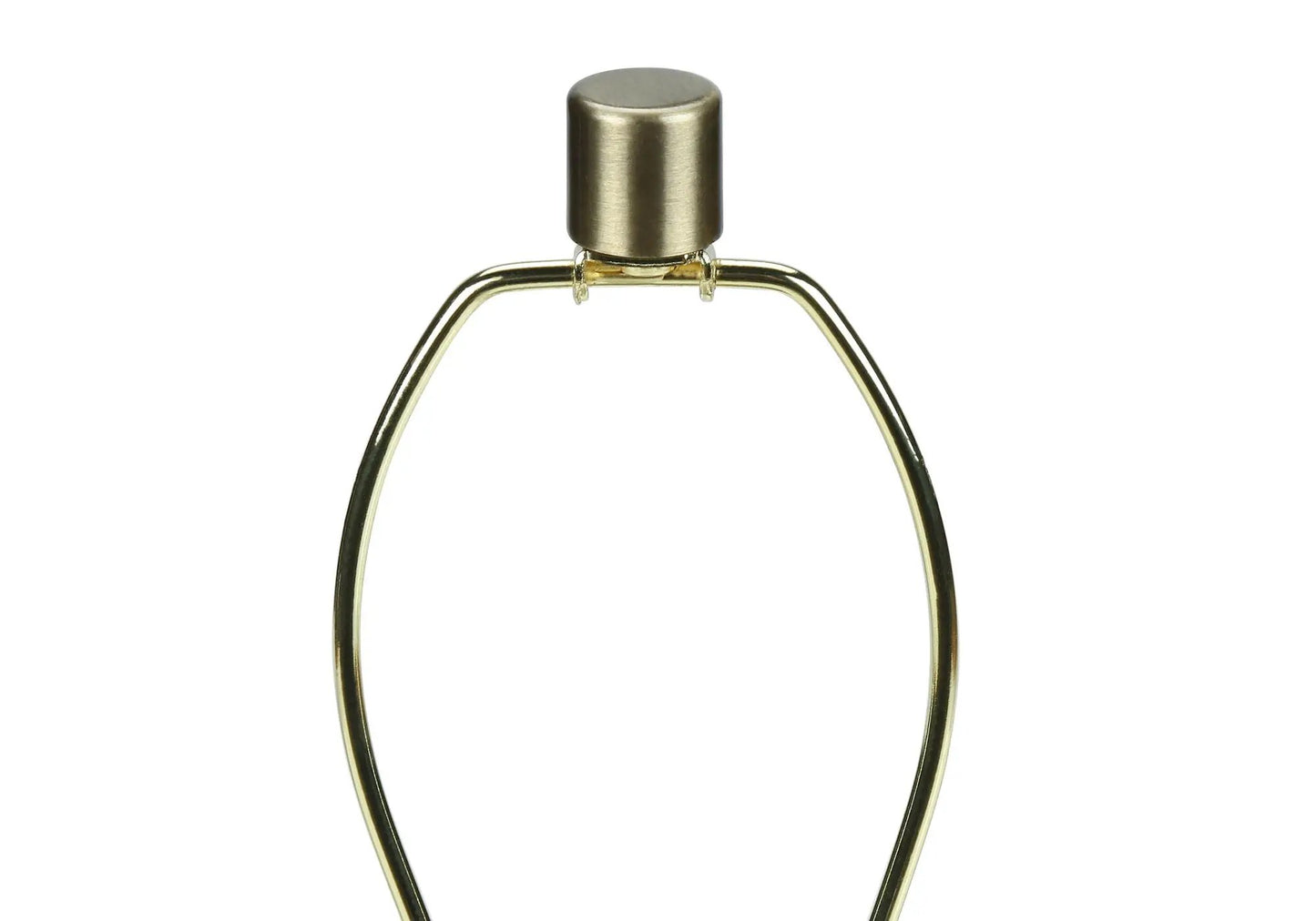 Table lamp with brass metal frame and gray cylindrical top cap by Unique Piece Furniture on Tampa Home & Garden Store