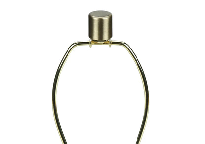 Table lamp with brass metal frame and gray cylindrical top cap by Unique Piece Furniture on Tampa Home & Garden Store