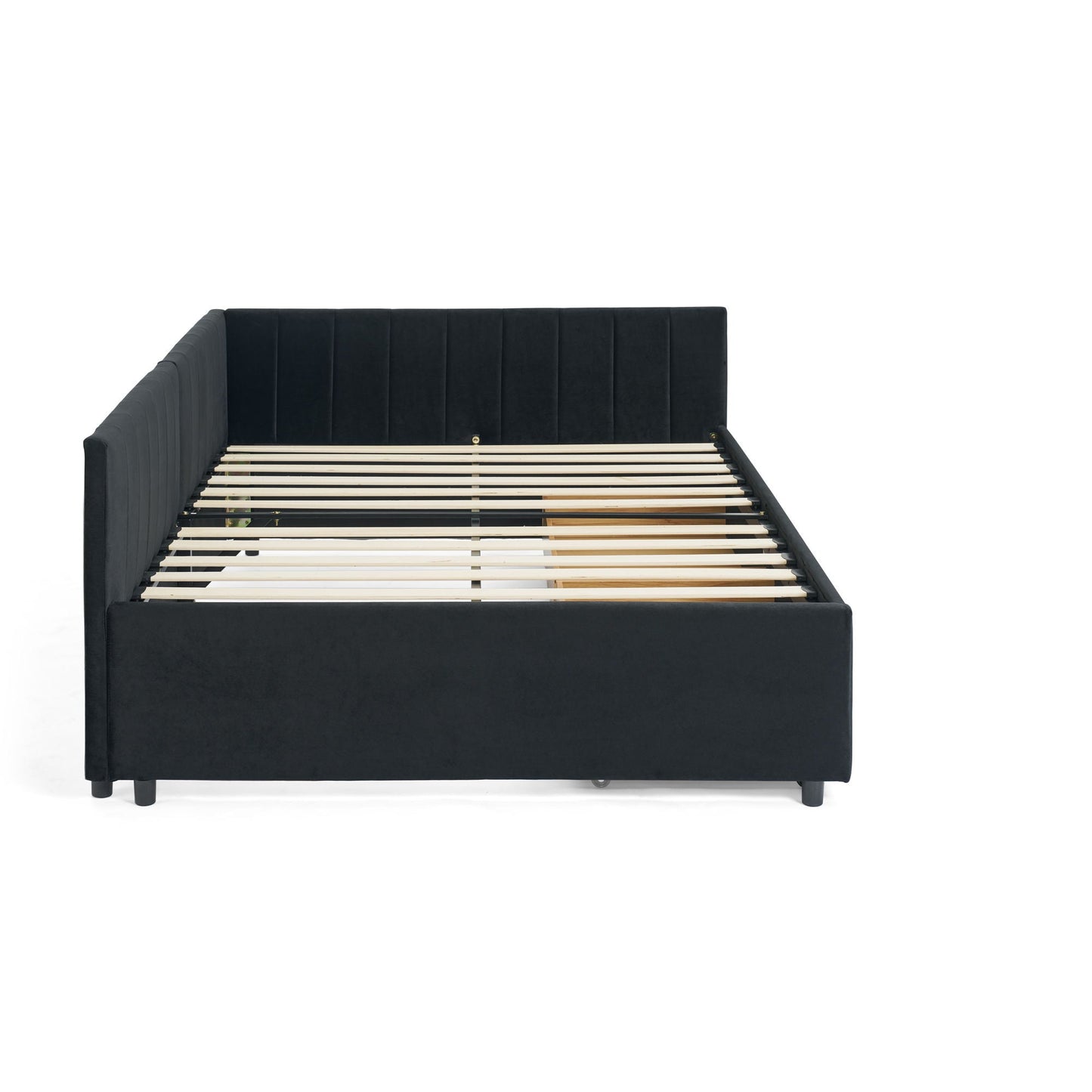 Upholstered Tufted Daybed Frame with Storage