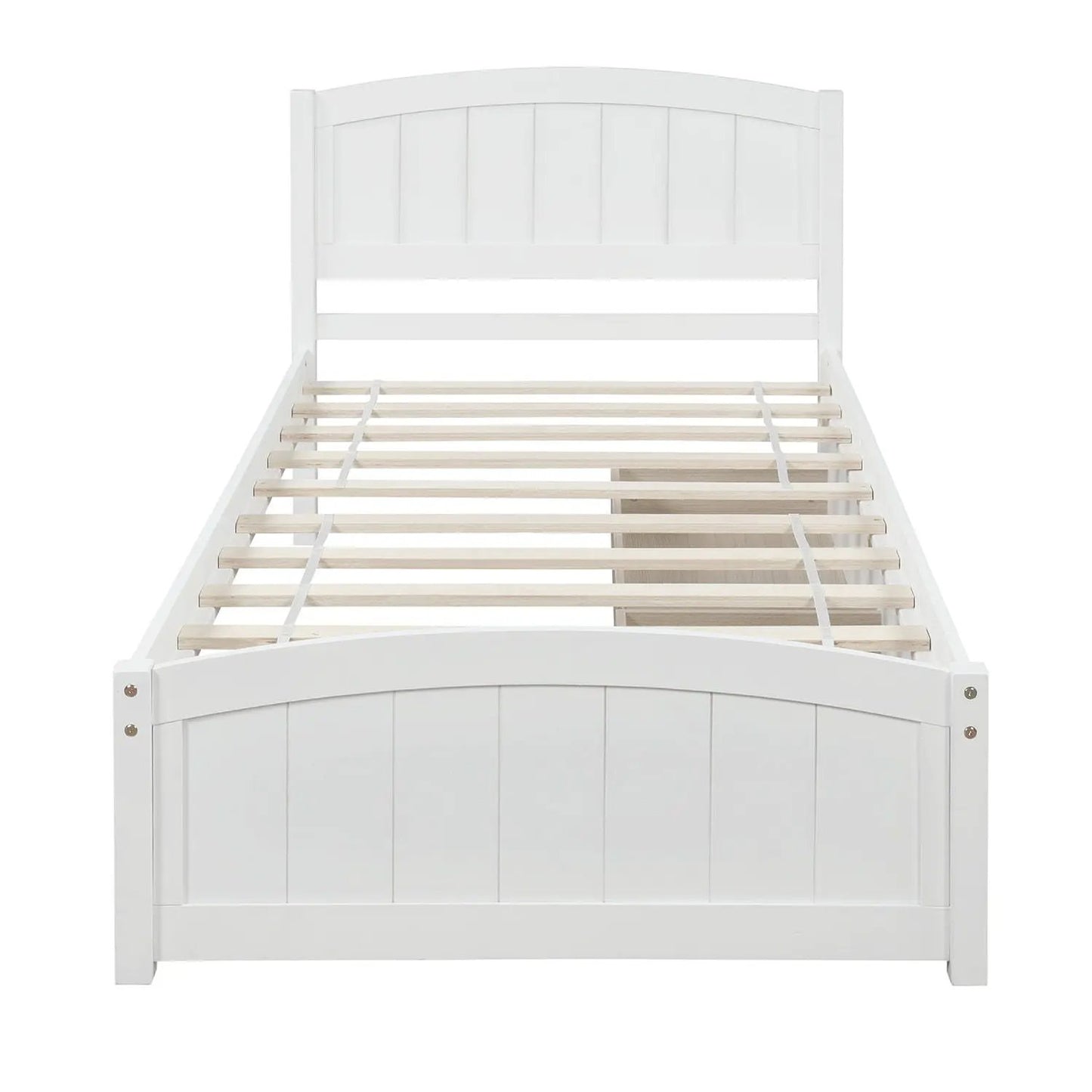 Platform Bed and Headboard With Footboard Slats