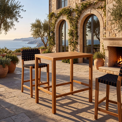 Teak Finish Acacia Outdoor Dining Table For Patio