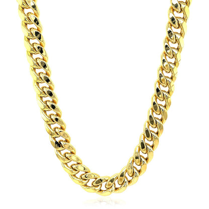 9.15mm 10k yellow gold semi solid Miami Cuban chain necklace on Tampa Home & Garden Store