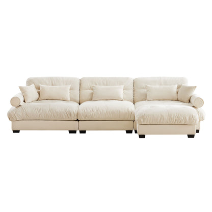 Oversized Modular Sofa with Movable Ottoman