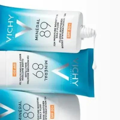 Vichy Mineral 89 daily moisturizing face cream trio in blue packaging SPF50+ on Tampa Home & Garden Store