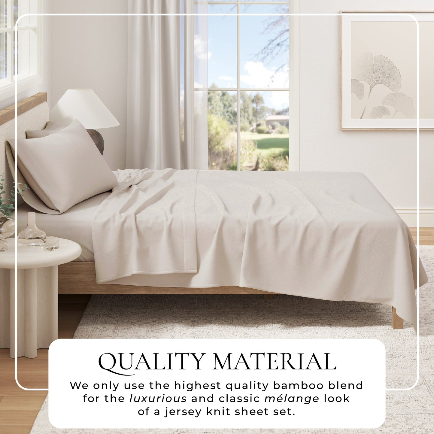 Breathable Viscose from Bamboo and Cotton Sheets