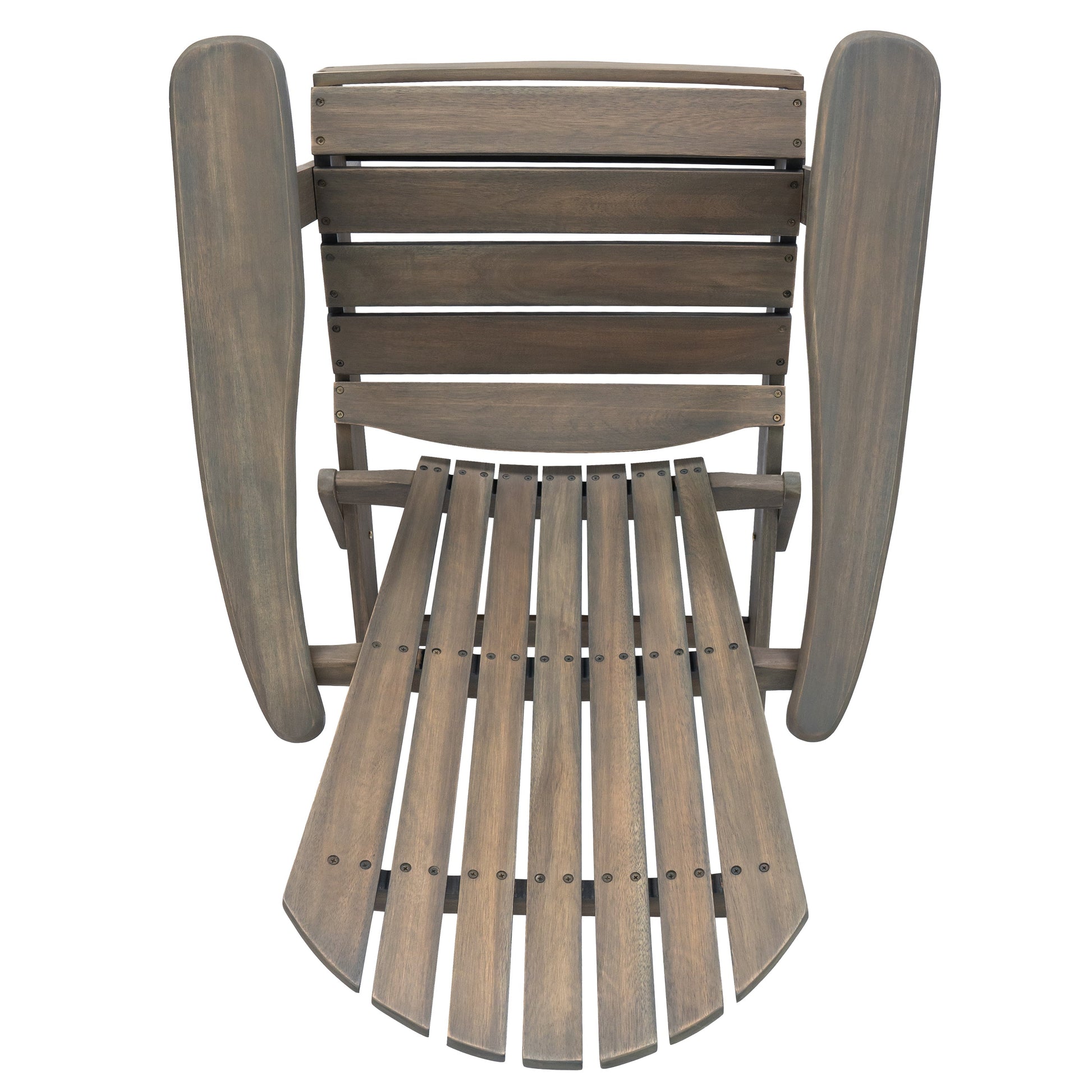 Malibu Adirondack Chair by HouseOfZazla, brown wooden outdoor furniture with slatted back on Tampa Home & Garden Store